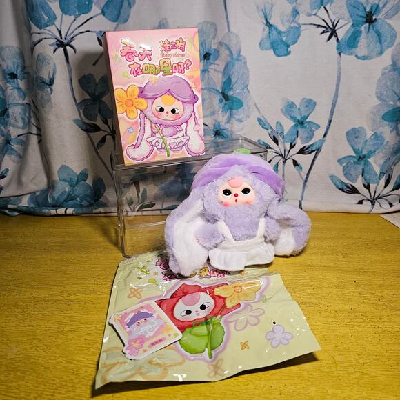 Baby Three Where's Spring Purple Bunny Rabbit 360 Boba Eyes Pink Hair O Mouth - Picture 1 of 14